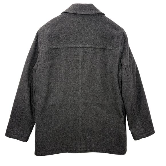 J Crew Mens Size M University Car Coat Wool Blend Gray Thinsulate Preppy Classic - Picture 2 of 11